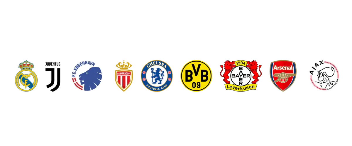 Club logos using m-station football rebounder by munin sports